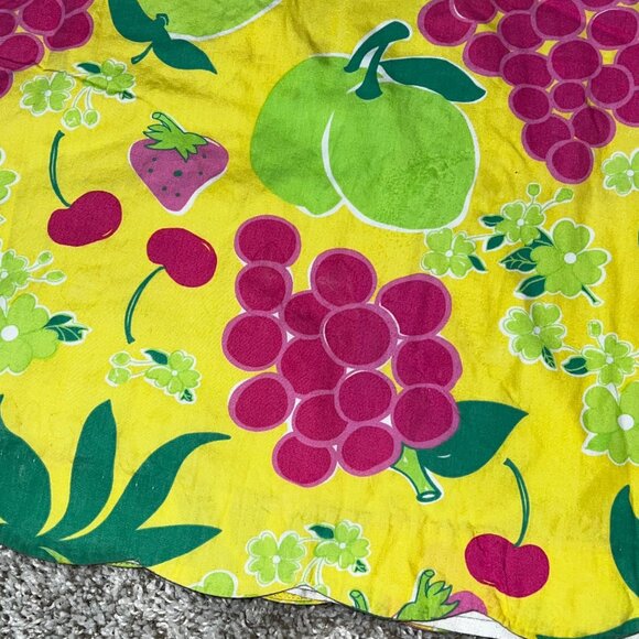 Lilly Pulitzer Vintage White Label Fruit Dress Girls 8 Pineapples Grapes Print - Picture 4 of 7